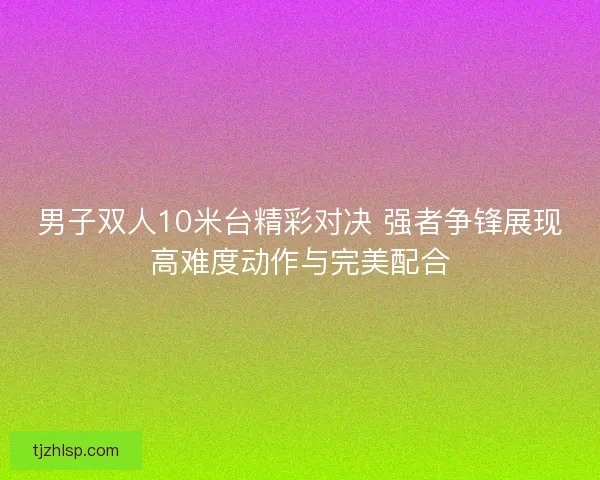 男子双人10米台精彩对决 强者争锋展现高难度动作与完美配合