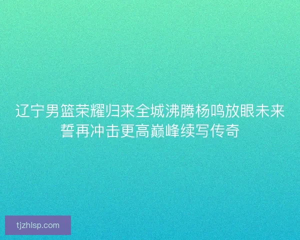 辽宁男篮荣耀归来全城沸腾杨鸣放眼未来誓再冲击更高巅峰续写传奇
